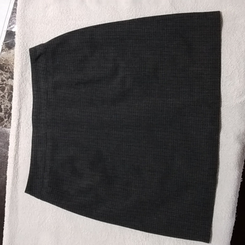 Esprit Charcoal Checkered Pencil Skirt, Lined  Size 7